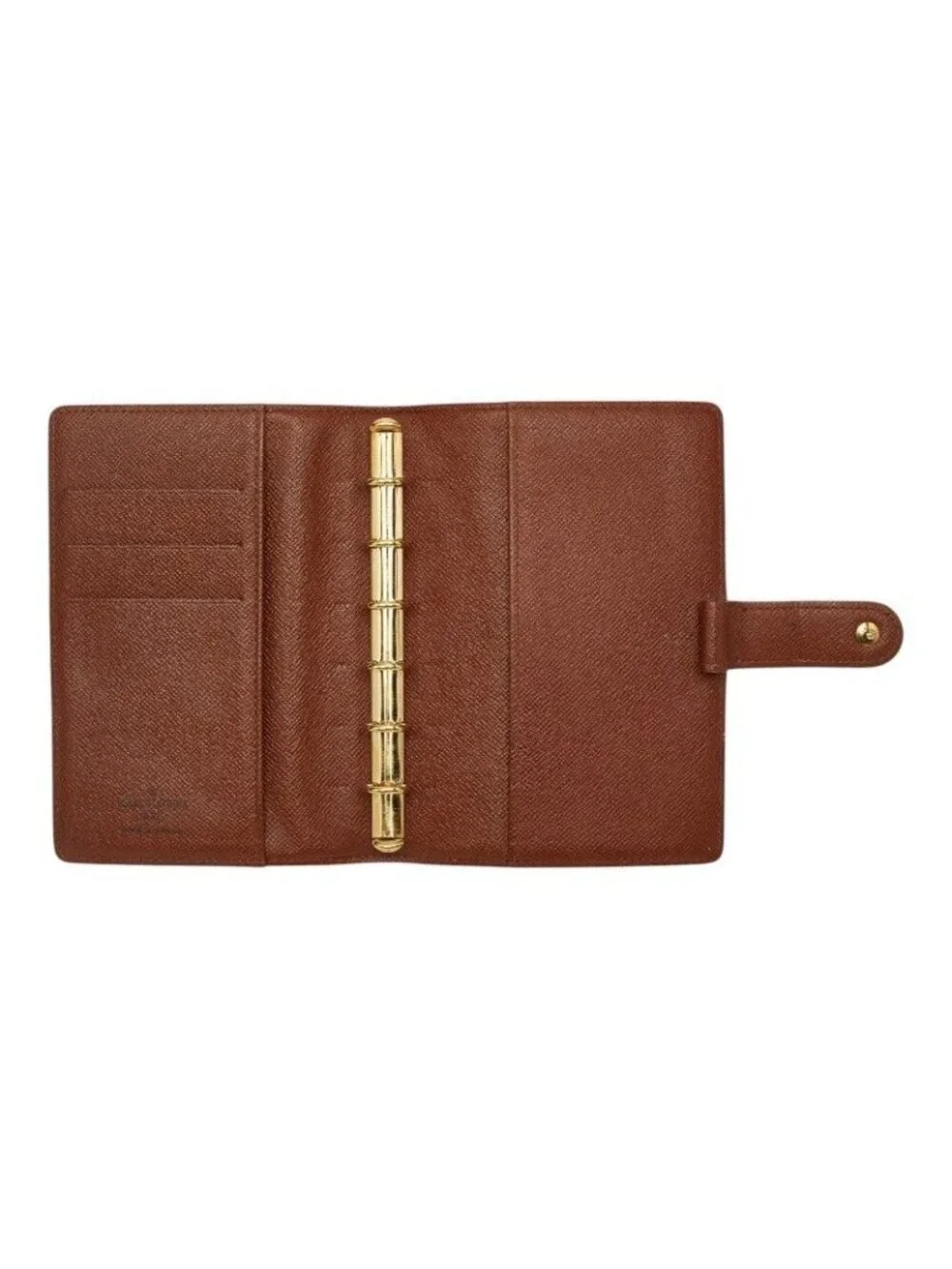 Louis Vuitton Monogram Agenda PM Notebook Cover Brown Leather